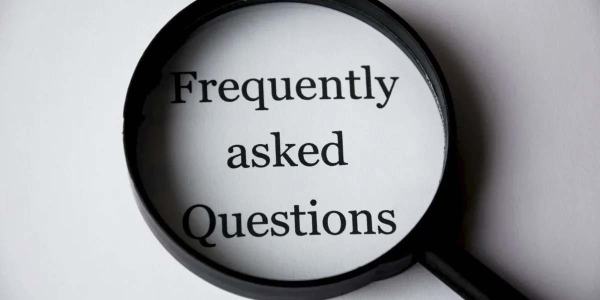 Magnifying glass over FAQ text